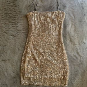 Cute short gold dress